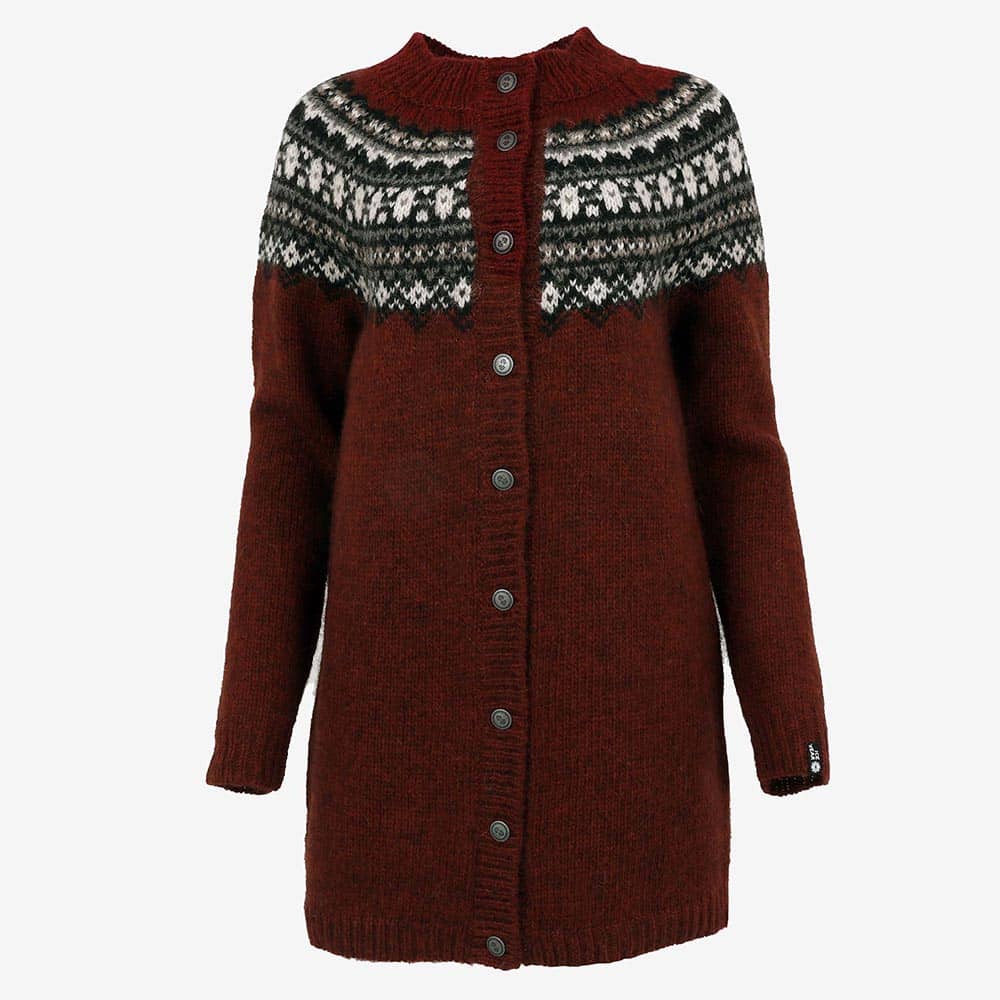 Fróðný long wool cardigan 